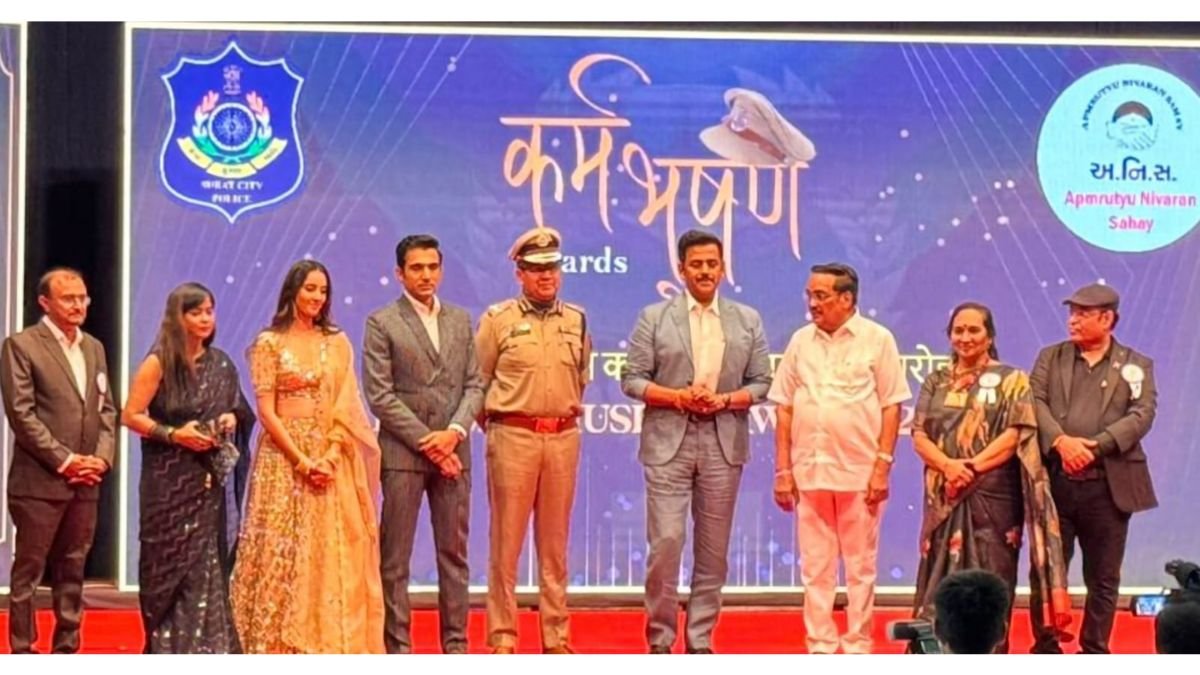 Surat Police Officers Honored with Karma Bhushan Awards at Star-Studded Ceremony