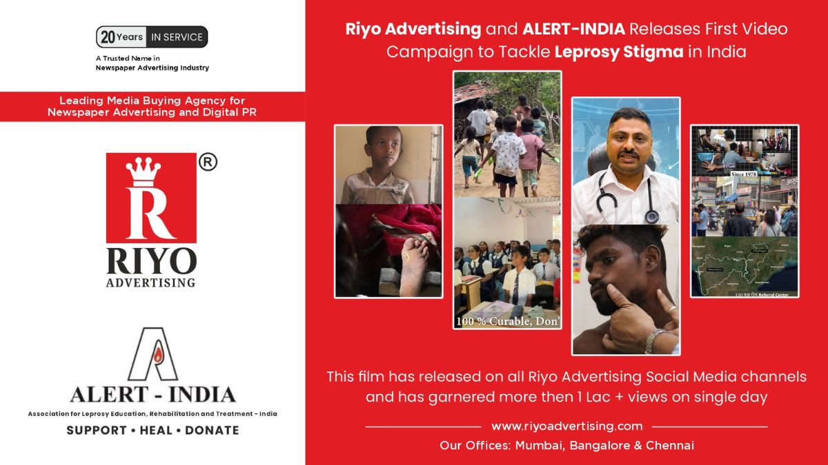 Riyo Advertising and ALERT-INDIA Releases First Video Campaign to Tackle Leprosy Stigma in India